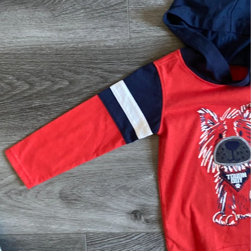 Kids Headquarters Long Sleeve Hooded Puppy Shirt-Orange-24M-NWT - Picture 5 of 6
